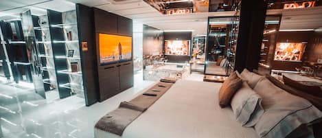 Superior Room, 4 Bedrooms | Peralatan tempat tidur premium, katil Select Comfort, bar mini