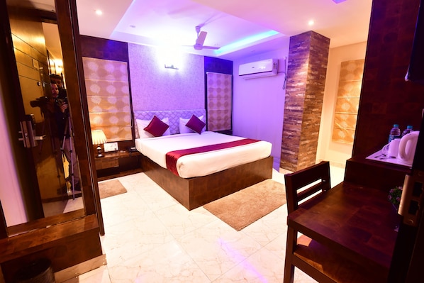 Minibar, desk, laptop workspace - AP Homes (Guwahati)