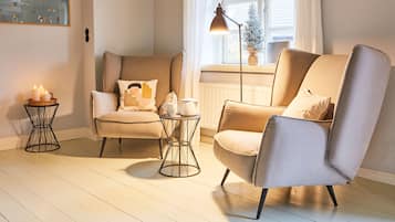 Fernseher, Kamin, Bücher, Arbeitsbereiche