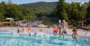 A heated pool