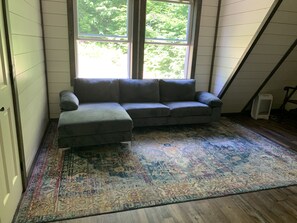 Smart TV, fireplace, ping pong, books