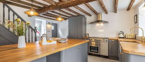 Fridge, oven, stovetop, dishwasher