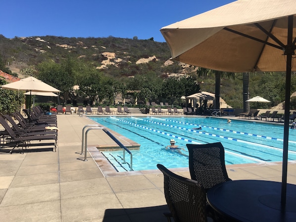 Outdoor pool, a heated pool