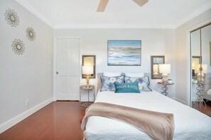 2 bedrooms, iron/ironing board, travel cot, WiFi