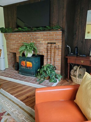 Smart-TV, Kamin, Musikbibliothek