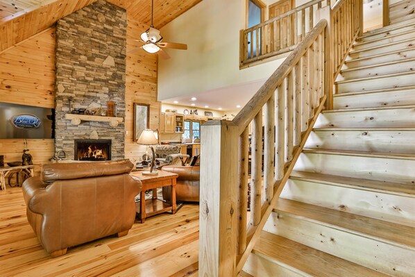 Fireplace - Troutin` Along | Ellijay, GA (Ellijay)