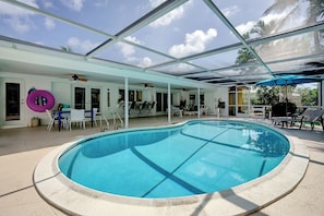 Outdoor pool, a heated pool