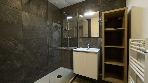 Shower, hair dryer