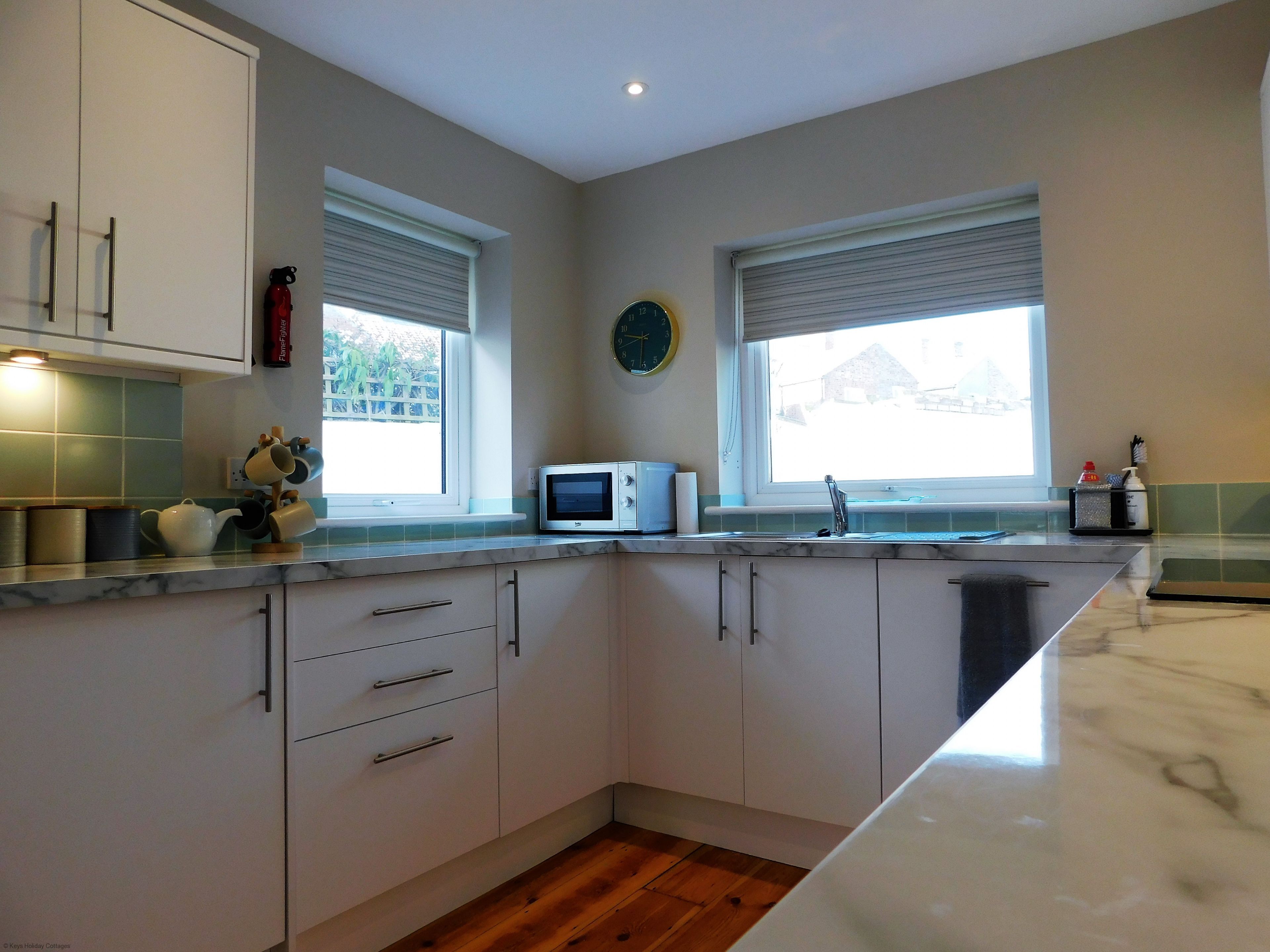 Microwave, dishwasher, high chair