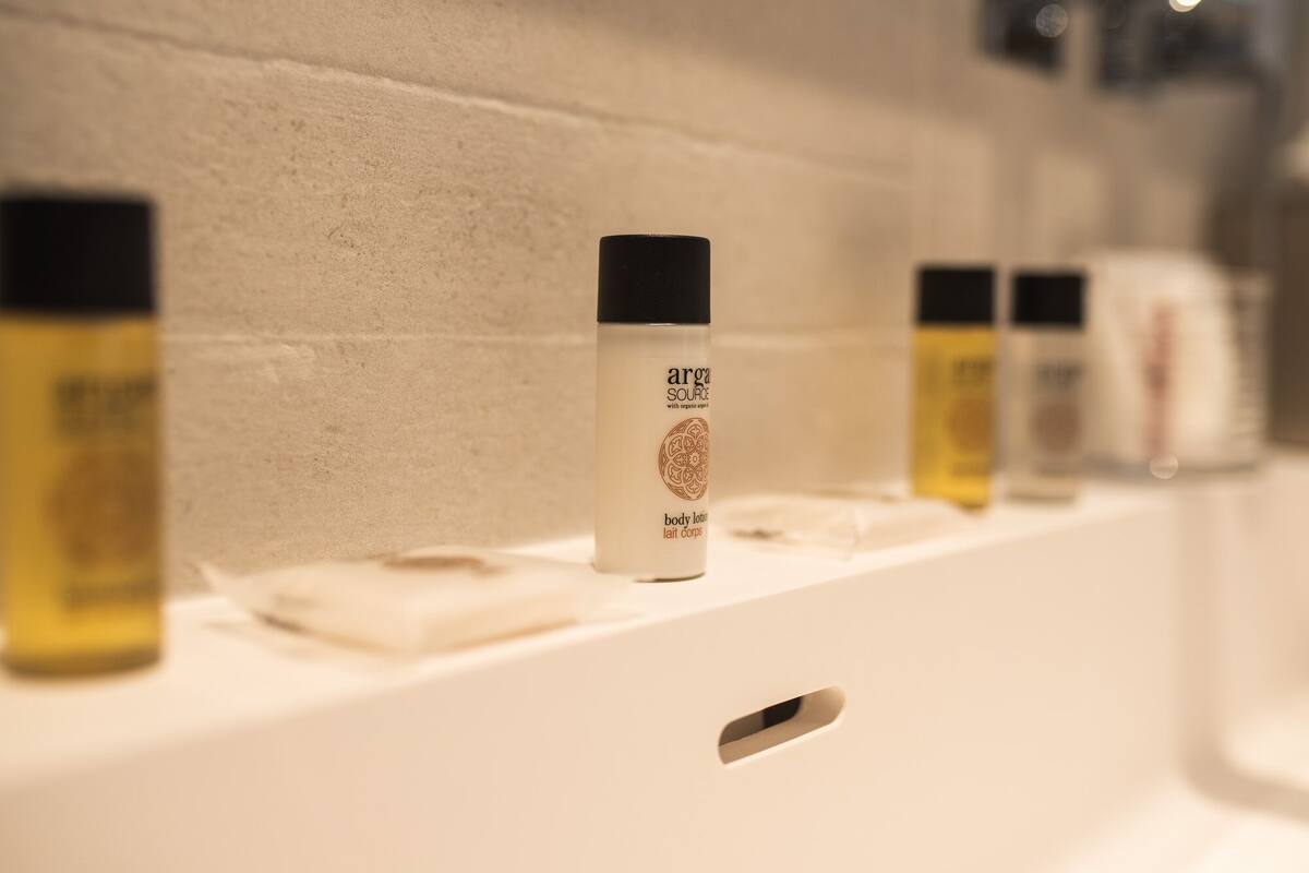 shower, rainfall showerhead, hair dryer, bathrobes