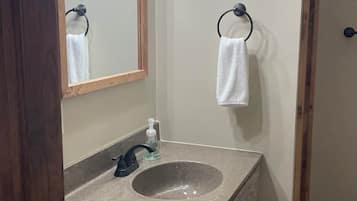 Free toiletries, hair dryer, towels