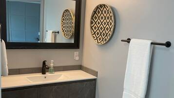 Free toiletries, hair dryer, towels