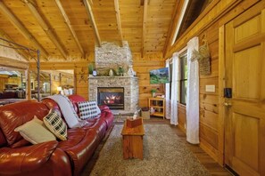 TV, fireplace, offices