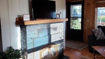 Smart-tv en een open haard