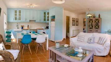 Télévision, cheminée, livres, espaces bureaux