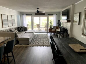 TV, fireplace, table tennis