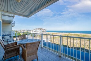 Outdoor dining - Oceanfront Luxury at Beach Haven! Direct Ocean Views (Virginia Beach)