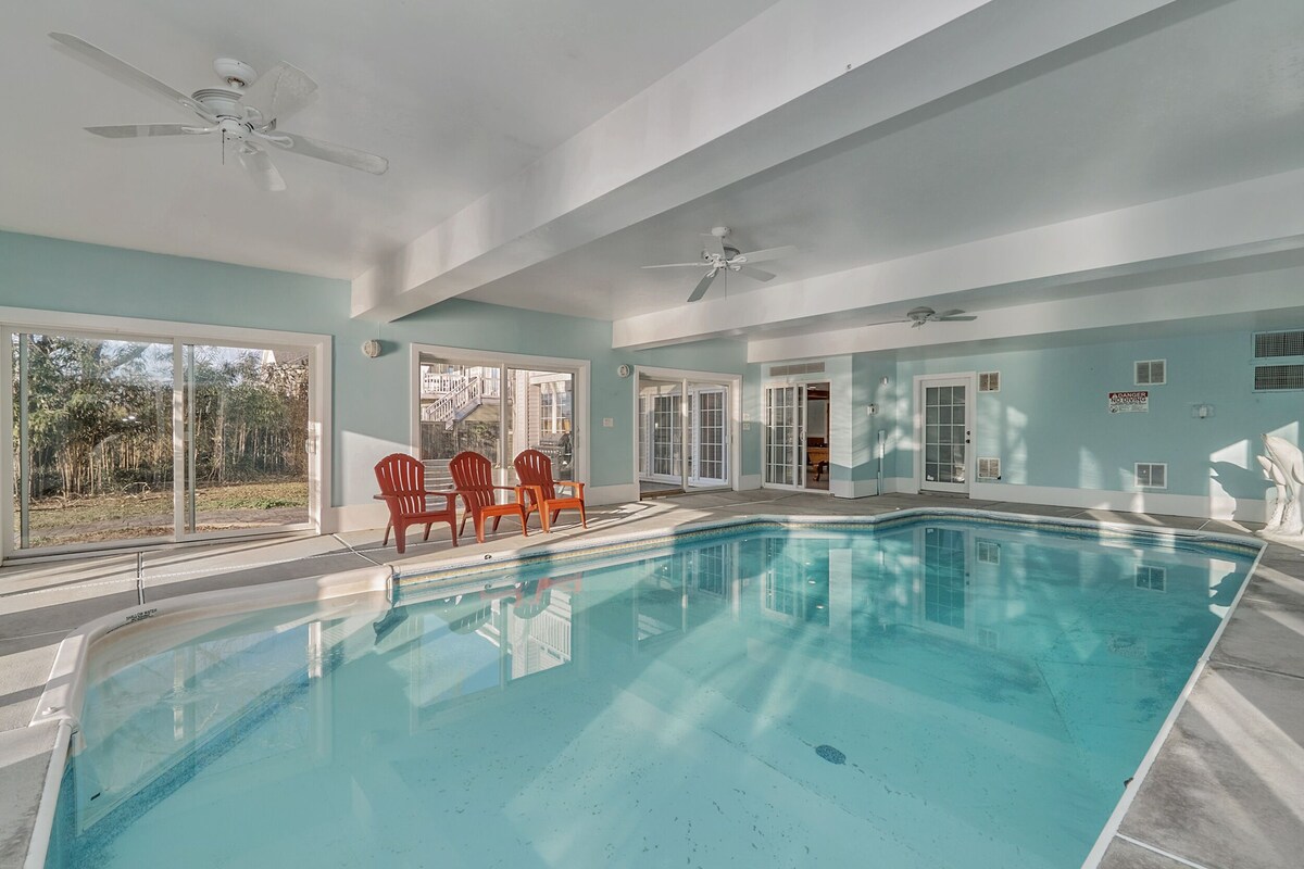 Luxurious Beach Home with Indoor Pool Access! Steps from the Beach