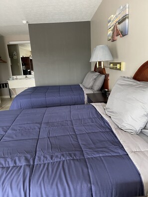 Basic Double Room, 2 Double Beds, Non Smoking, Pool View