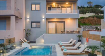 Emmeleia mare new building maisonette with pool, seaview, 3 min from the beach