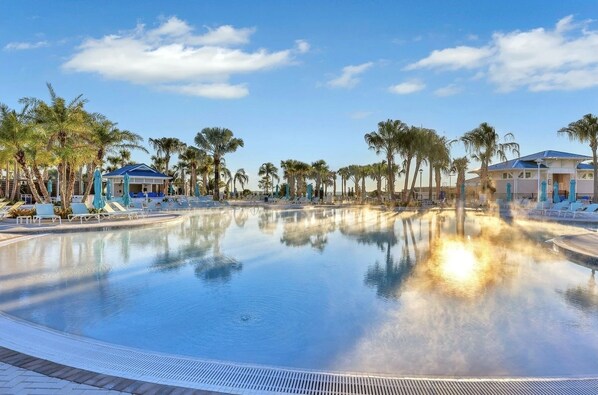 Outdoor pool, a heated pool