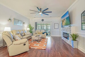 Smart TV, fireplace, printers