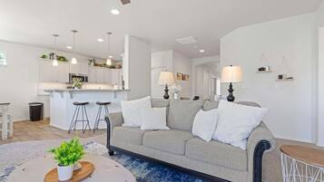 Smart TV, fireplace, video games, offices