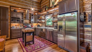 Cabin, 3 Bedrooms | Private kitchen - Smiling Goat by Escape to Blue Ridge (Blue Ridge)