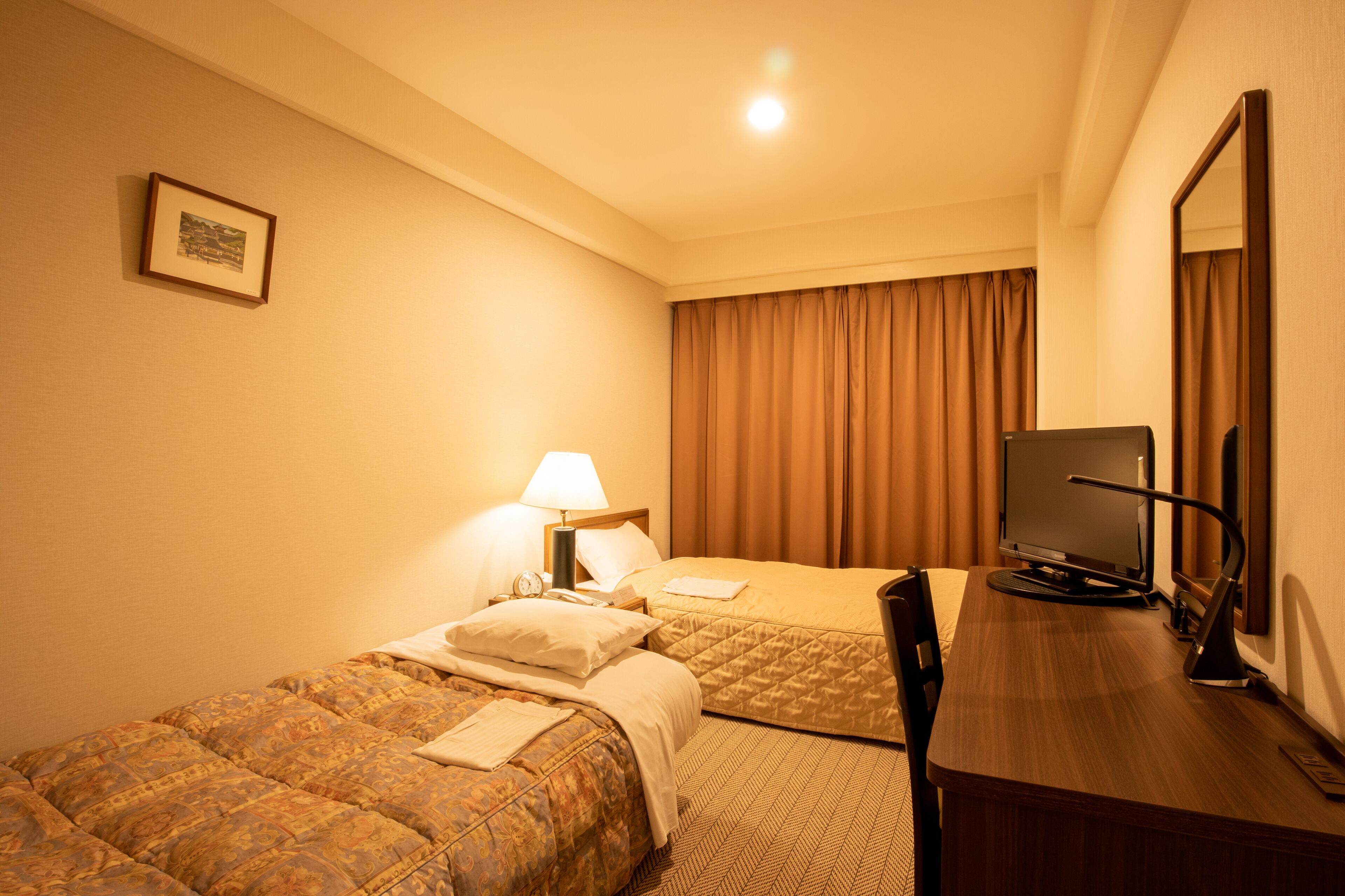 economy twin room, smoking | desk, iron/ironing board, free wifi, bed sheets