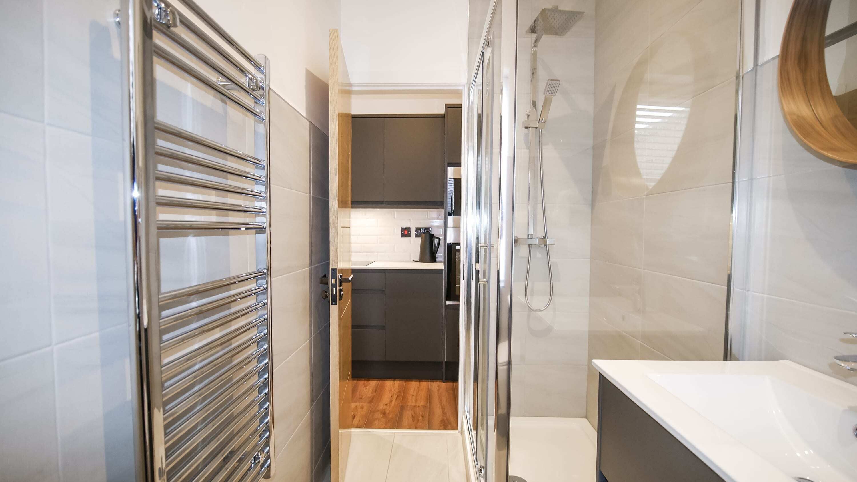 Shower, hair dryer