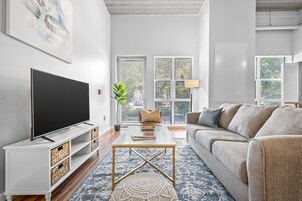 Individually decorated, individually furnished, desk, laptop workspace