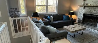 Cozy 3 bedroom house with indoor fireplace and fun outdoor area