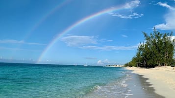 Plage à proximité, chaises longues, serviettes de plage