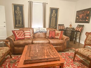 Smart TV, fireplace, video games, books