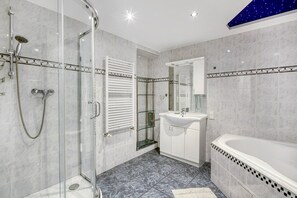Hair dryer, towels