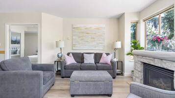 Smart TV, fireplace, offices