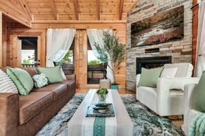 Una Smart TV, una chimenea, videojuegos, un reproductor de DVD