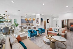 スマートテレビ、暖炉、テレビゲーム、卓球台