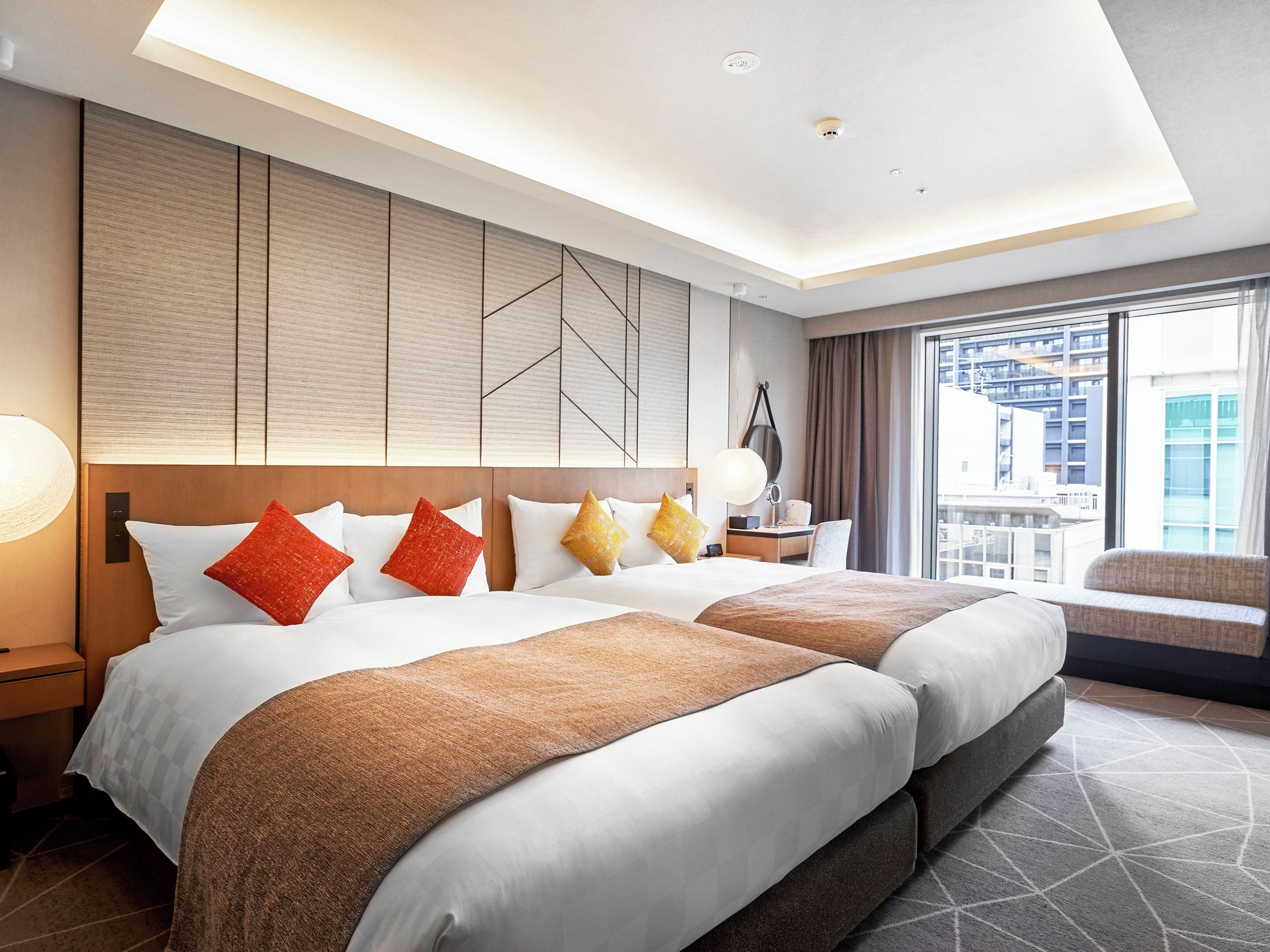 Kamar Twin (Suite, HIKARI) | Selimut bulu angsa, brankas, dan tirai kedap cahaya