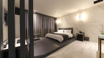 Family Double Room | Premium bedding, memory-foam beds, desk, laptop workspace