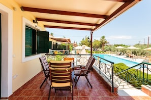 Terrace/patio - Astros Poolside Home -Enchanting Sunsets (North Kynouria)