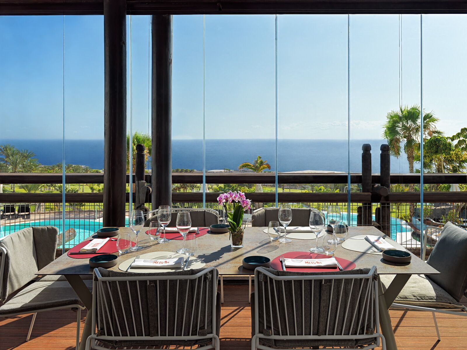 Breakfast and dinner served, garden views 