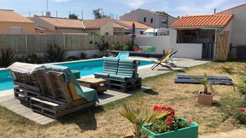 Piscine extérieure, piscine chauffée