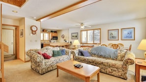 Fireplace, DVD player