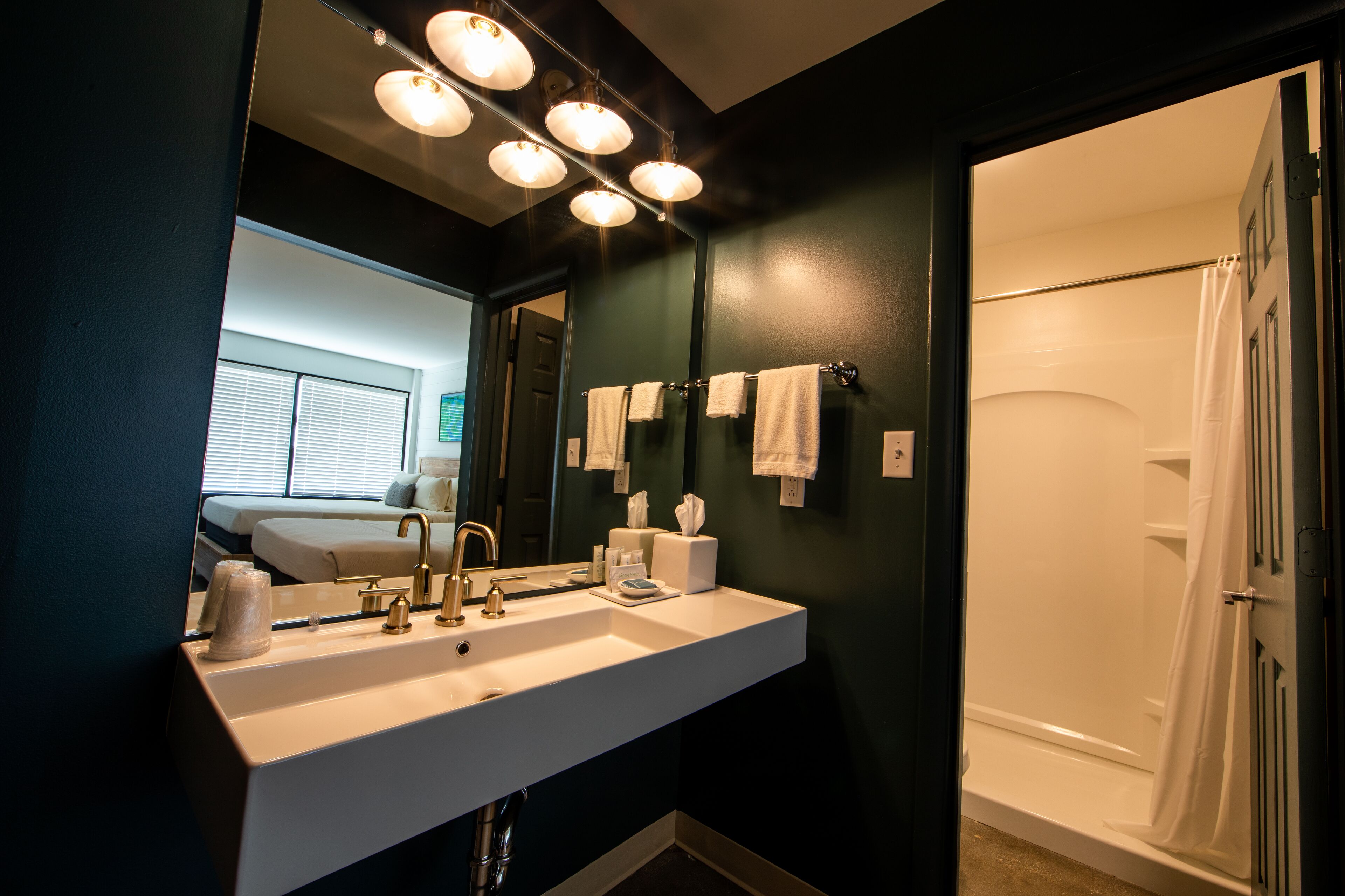 free toiletries, hair dryer, towels