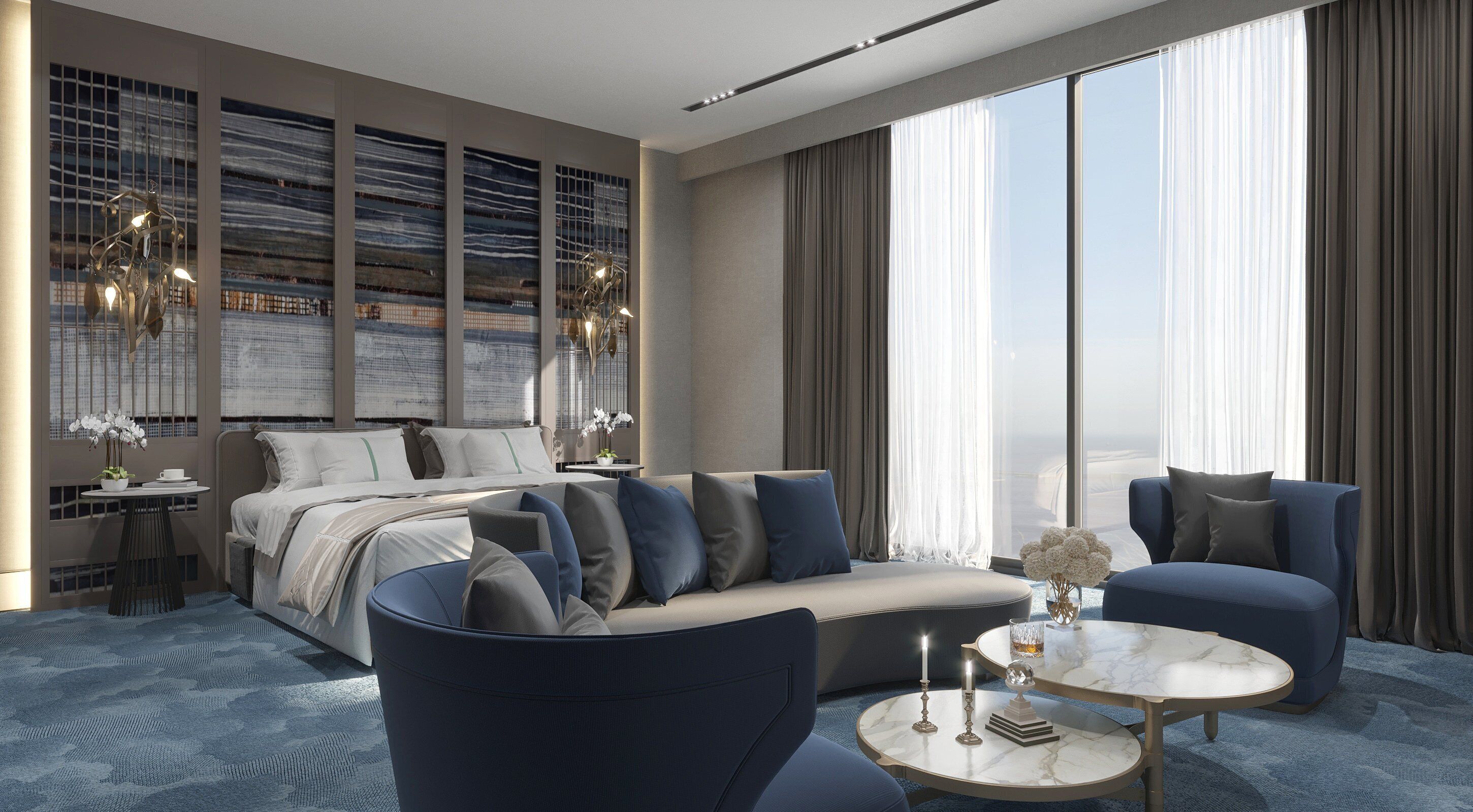 Hypo-allergenic bedding, minibar, in-room safe, desk