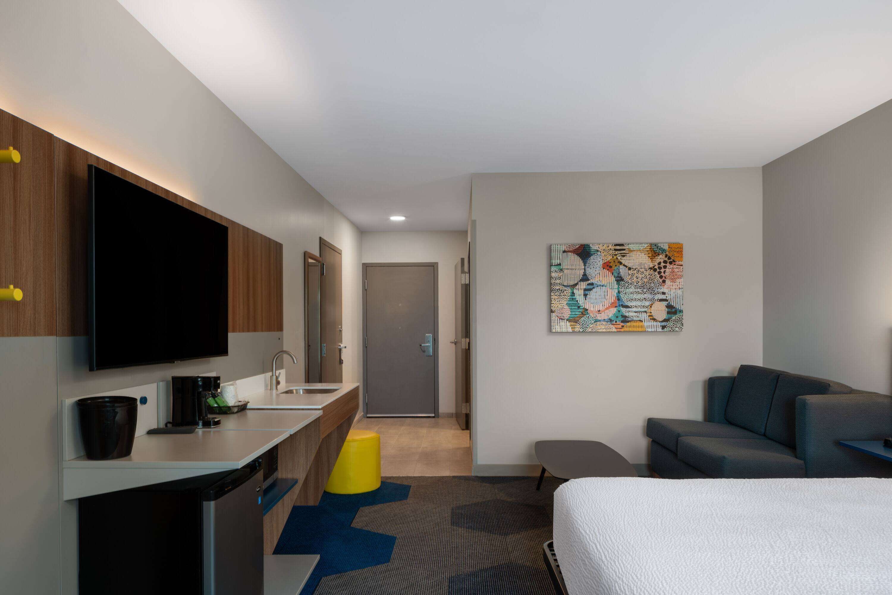 desk, laptop workspace, iron/ironing board, free cots/infant beds