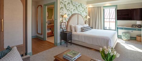 Sábanas de algodón egipcio, ropa de cama de alta calidad y minibar