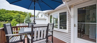Peconic Sound Beach Home Backyard & Vineyards