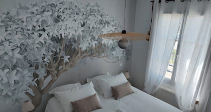 Peaceful house, 3 air-conditioned bedrooms upstairs, private pool, enclosed garden